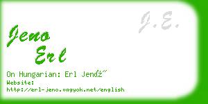 jeno erl business card